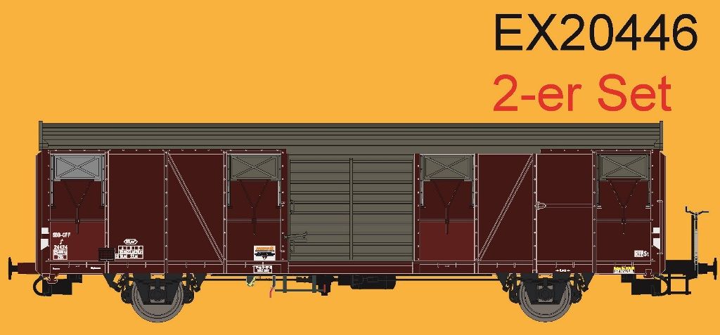 EX20446 Exact Train - SBB J4 G�terwagen 24408 Epoch - Spur H0